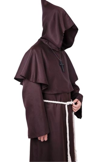 Disfraz Monje Sacerdote Marrón Talla Única