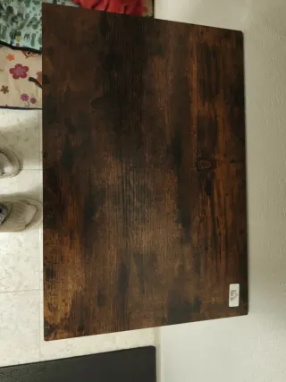 Mesa auxiliar moderna con bolsa de tela