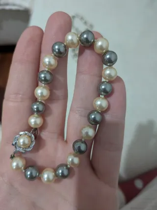 Conjunto Collar y Pulsera Perlas