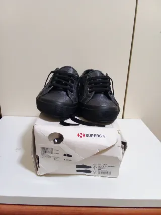 Superga Scarpe Donna Laminato Nero 38