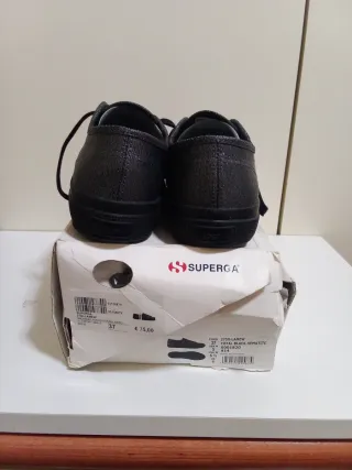 Superga Scarpe Donna Laminato Nero 38