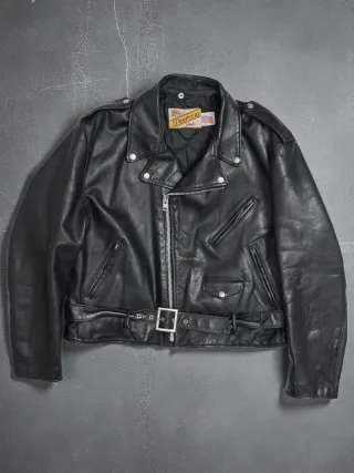 Chaqueta de cuero Biker Schott 118/618 talla XL/48