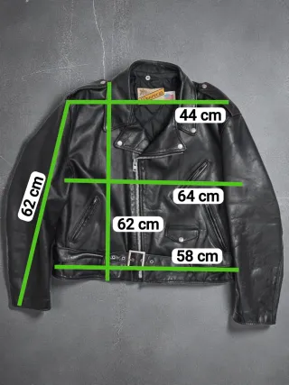 Chaqueta de cuero Biker Schott 118/618 talla XL/48