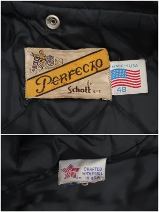 Chaqueta de cuero Biker Schott 118/618 talla XL/48