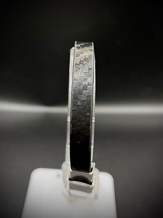 Pulsera Marea Hombre Plata y Negro