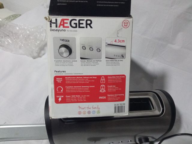 Tostadora HAEGER Acero Inoxidable