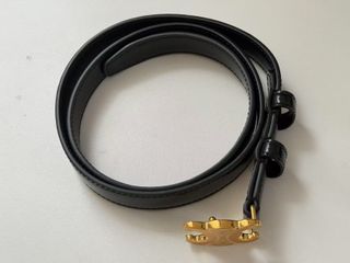 Cintura Celine Nera Fibbia Oro