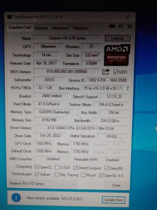 ASUS ROG Strix Radeon RX570 8GB