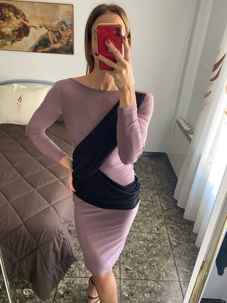 vestido licra midi