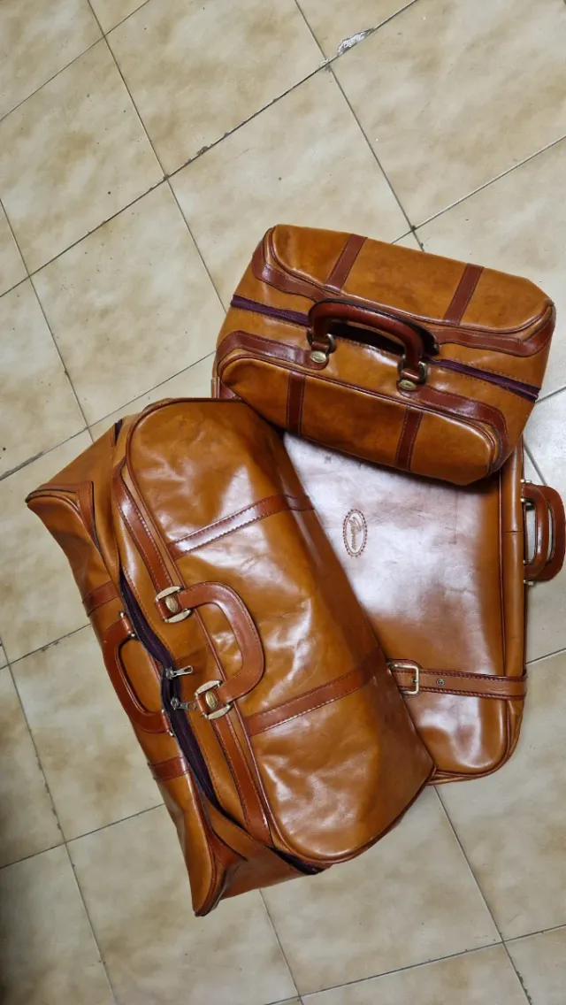 Set valigie vera pelle Piero Rossi