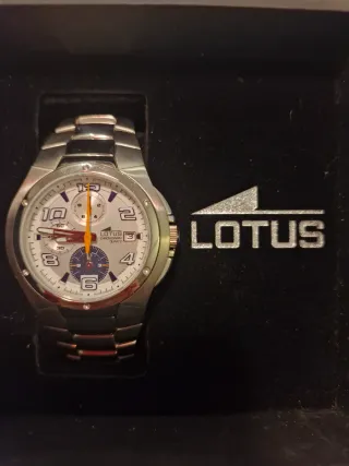 Reloj Lotus Cronógrafo Hombre Plata Blanco