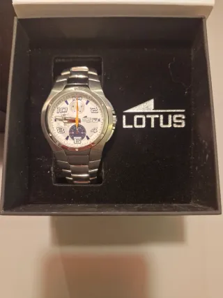 Reloj Lotus Cronógrafo Hombre Plata Blanco