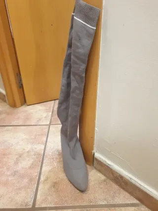 Botas altas grises mujer