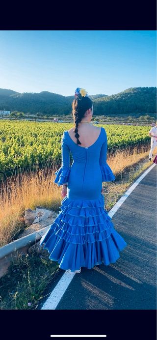 Vestido Flamenca Azul