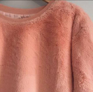 Sudadera de pelo rosa