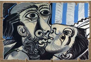 Picasso Il Bacio Stampa su pannello MDF cm. 30x45