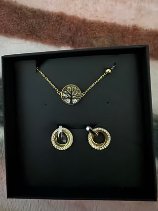 Conjunto pulsera y pendientes del árbol de la vida