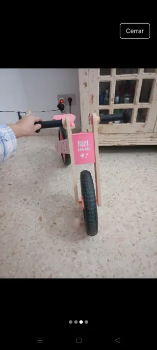 Bicicleta madera sin estrenar