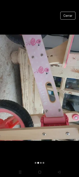 Bicicleta madera sin estrenar