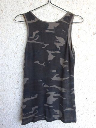 Camiseta sin mangas militar camuflaje XL