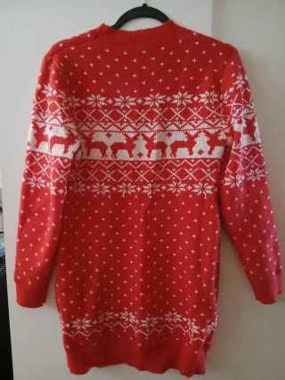 Jersey Vestido Navidad Rojo y Blanco...