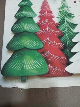 Fodera per cuscino con alberi di Natale