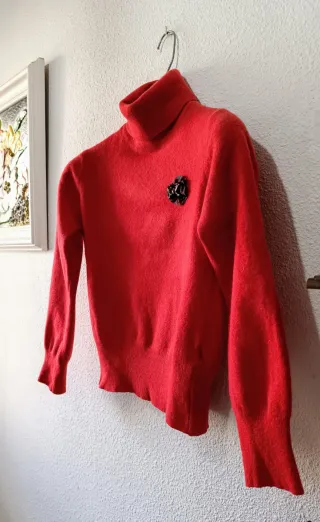 Jersey cuello alto rojo TALLA S-M