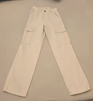 Pantaloni cargo Stradivarius beige donna taglia 40