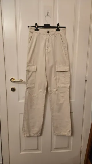 Pantaloni cargo Stradivarius beige donna taglia 40
