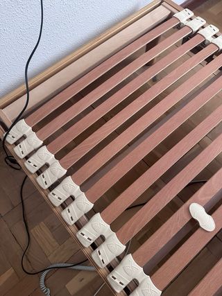 Somier articulado madera 90cm con mando