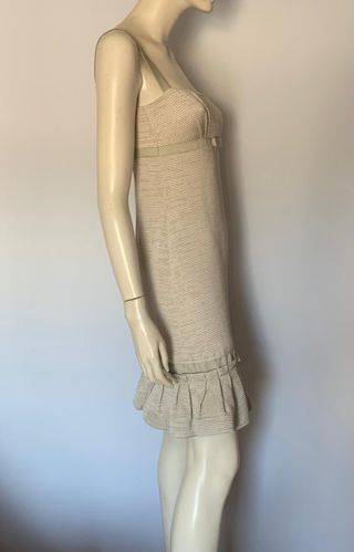 Vestido vintage Carolina Herrera beige