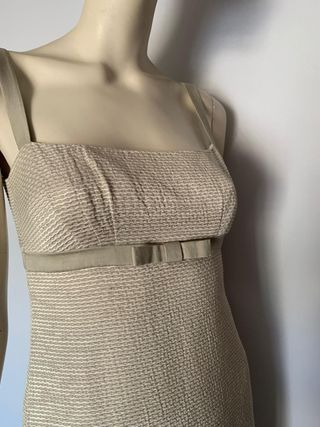 Vestido vintage Carolina Herrera beige