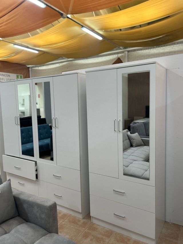 Armadio guardaroba 2 o 4 porte con specchio NUOVO