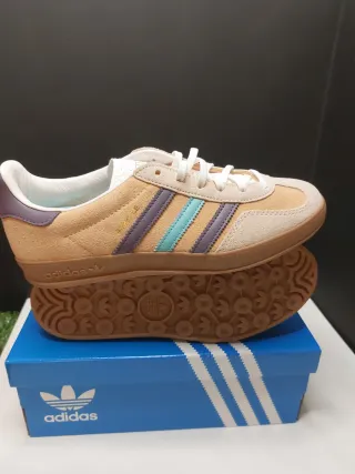 Adidas Gazelle Indoor Beige Viola Azzurro