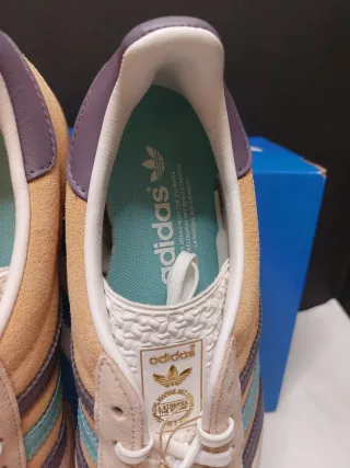 Adidas Gazelle Indoor Beige Viola Azzurro