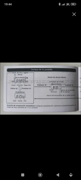 Instrucciones reloj Casio Módulo 145