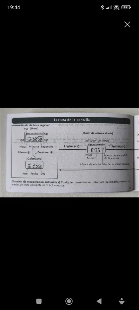 Instrucciones reloj Casio Módulo 145