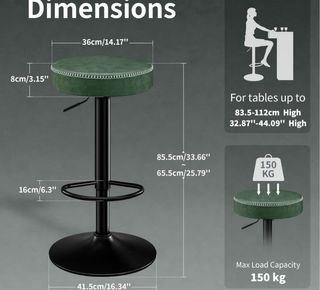 Set di 2 sgabelli da bar regolabili