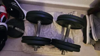 Mancuernas y discos de pesas