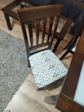 Conjunto mesa centro y mesa comedor con 3sillas