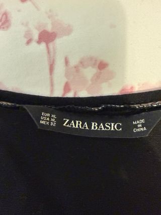 Camisa Zara Talla XL Bordados Manga