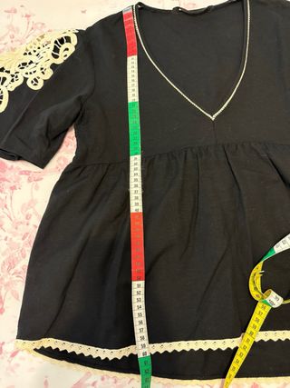 Camisa Zara Talla XL Bordados Manga