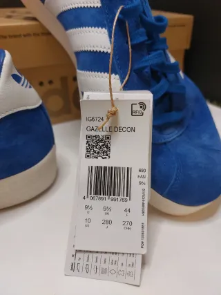 Adidas Gazelle Decon Blu/Bianco Tg 44