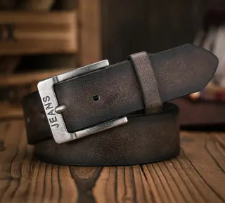 Cinturón Cuero Marrón Oscuro 110cm