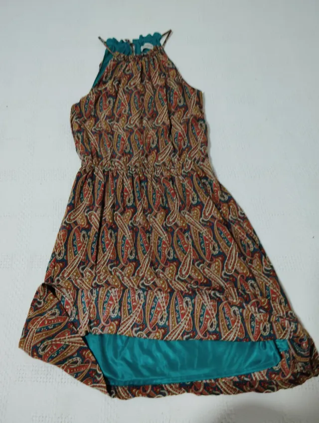 Vestido paisley con forro interior