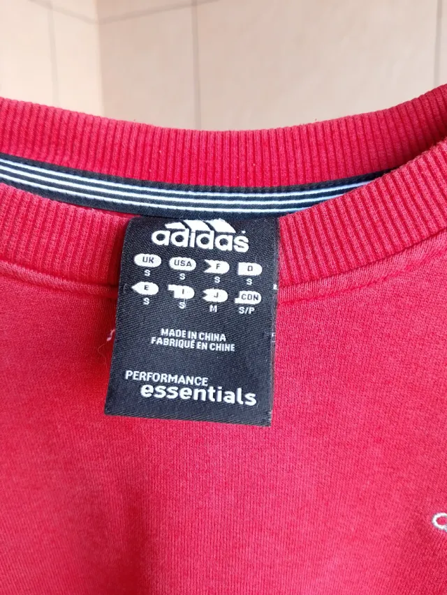 Sudadera Adidas Roja Hombre