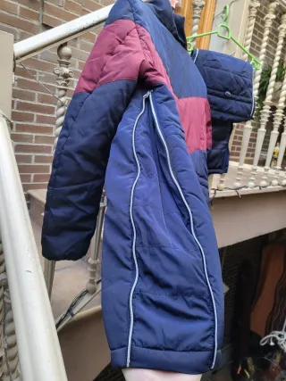 Chaqueta porteo y premama azul/rojo