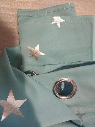 Tende opache termiche turchese stella 140x280