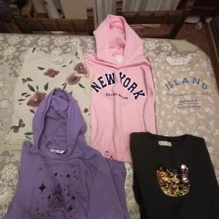Lote ropa de 11 a 13 años: Sudaderas Rosa y Morada