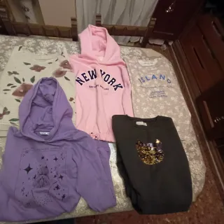 Lote ropa de 11 a 13 años: Sudaderas Rosa y Morada